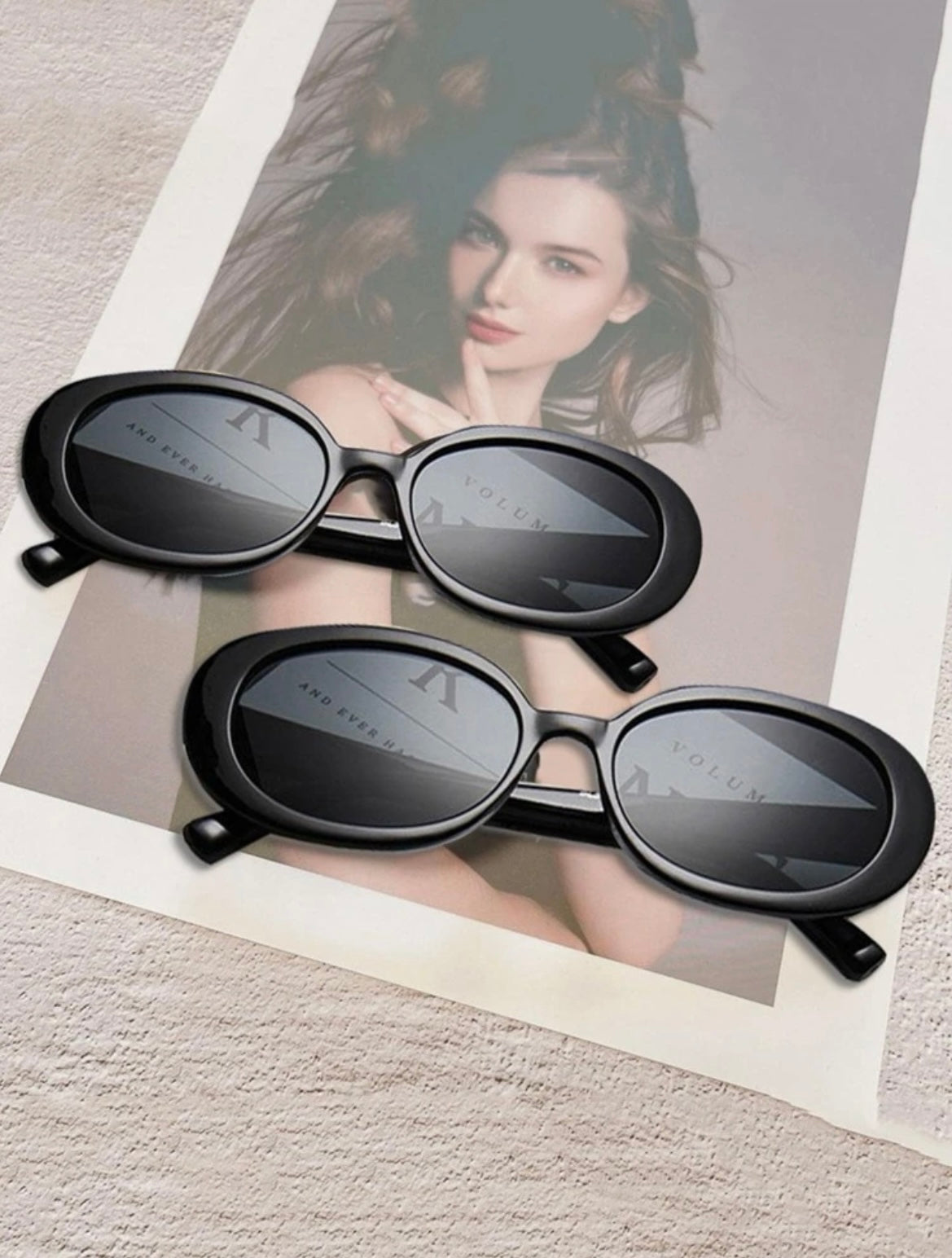 Black Rounded Frame Sunglasses