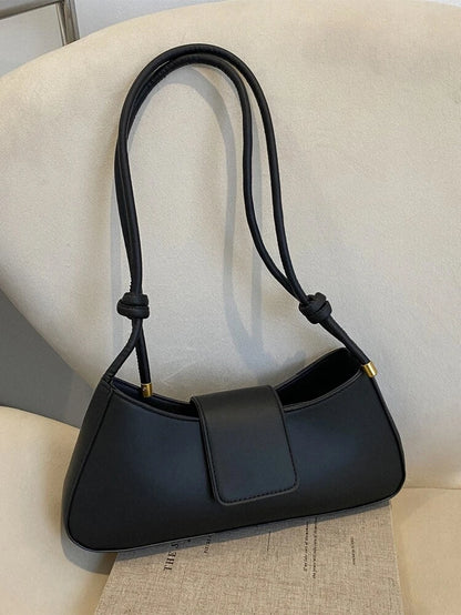 Black Minimalist Baguette Bag