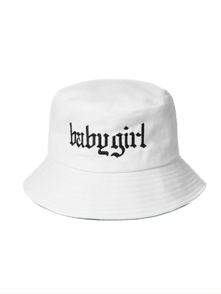 White Baby Girl Bucket Hat