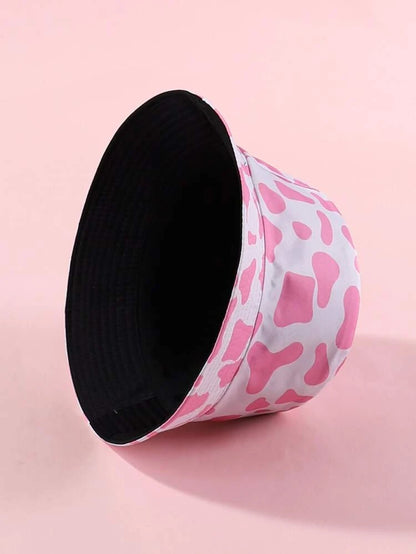 Pink Cow Print Bucket Hat